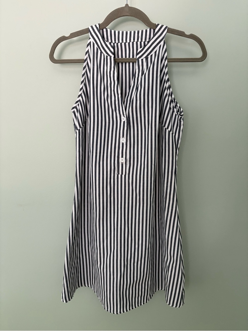 Cupshe Navy Striped Sleeveless Mini Dress